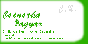 csinszka magyar business card
